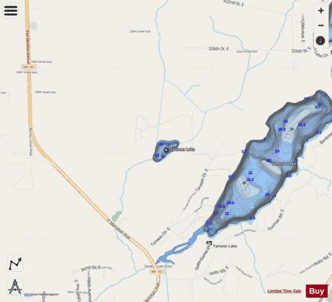 Stidham Lake,  Pierce County depth contour Map - i-Boating App - Streets