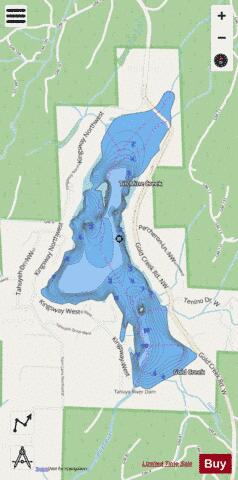 Tahuya Lake,  Kitsap County depth contour Map - i-Boating App - Streets