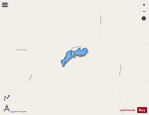 Texas Lake,  Whitman County depth contour Map - i-Boating App - Streets