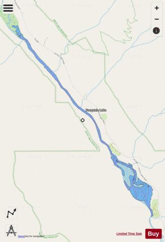 Tucquala Lake,  Kittitas County depth contour Map - i-Boating App - Streets