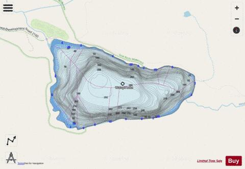Walupt Lake,  Lewis County depth contour Map - i-Boating App - Streets