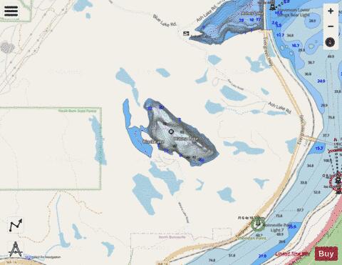 Wauna Lake depth contour Map - i-Boating App - Streets