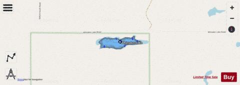 Whittaker Lake,  Lincoln County depth contour Map - i-Boating App - Streets