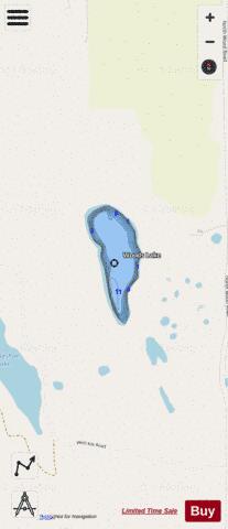Woods Lake,  Spokane County depth contour Map - i-Boating App - Streets