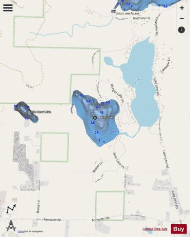 Bear Lake depth contour Map - i-Boating App - Streets