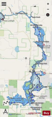 High Falls Reservoir depth contour Map - i-Boating App - Streets