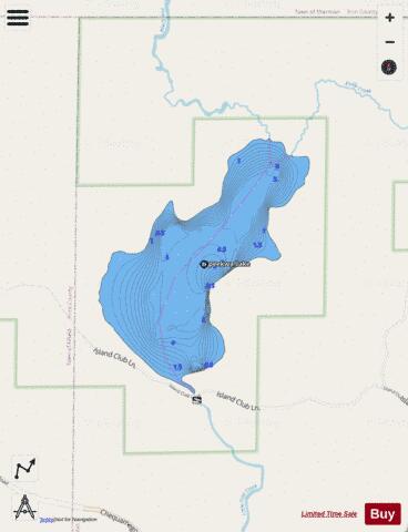 Apeekwa Lake depth contour Map - i-Boating App - Streets