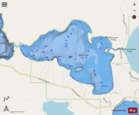 Ballard Lake depth contour Map - i-Boating App - Streets