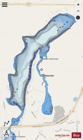Balsam Lake depth contour Map - i-Boating App - Streets