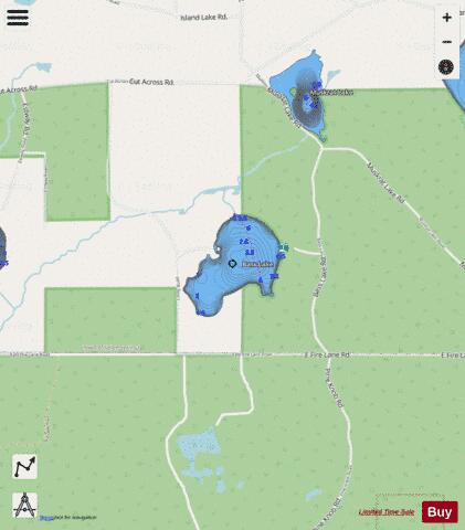 Bass Lake G depth contour Map - i-Boating App - Streets