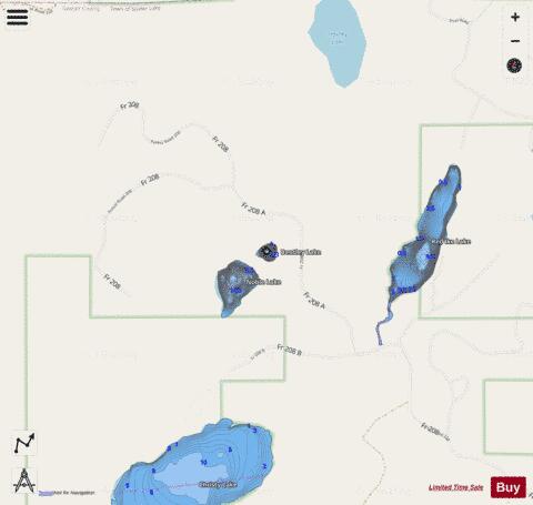 Bentley Lake depth contour Map - i-Boating App - Streets