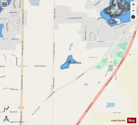 Bisanabi Lake depth contour Map - i-Boating App - Streets