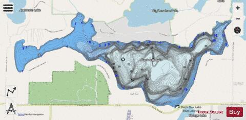 Black Oak Lake depth contour Map - i-Boating App - Streets