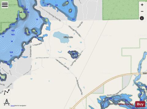 Bullhead Lake depth contour Map - i-Boating App - Streets