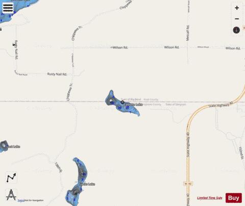 Cadotte Lake depth contour Map - i-Boating App - Streets
