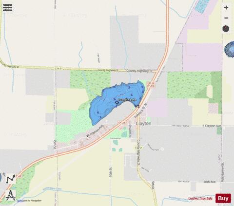 Camelia Lake depth contour Map - i-Boating App - Streets