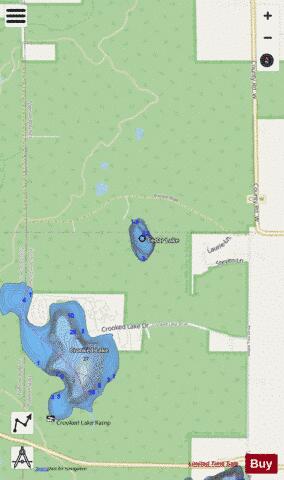 Cedar Lake B depth contour Map - i-Boating App - Streets
