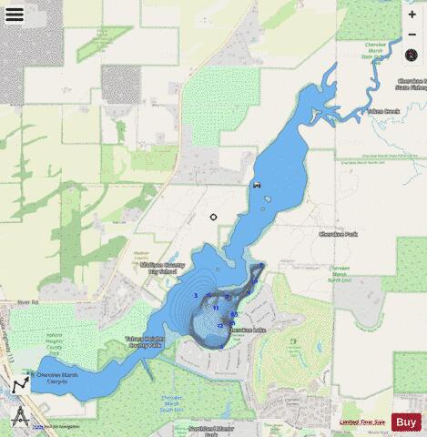 Cherokee Lake depth contour Map - i-Boating App - Streets