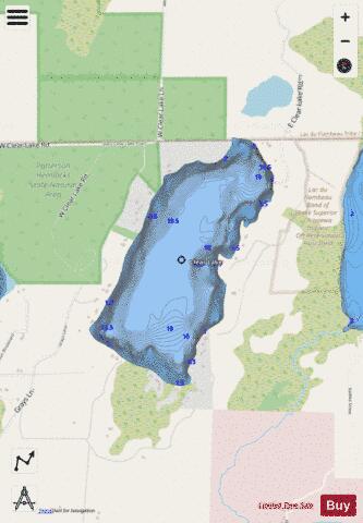Clear Lake C depth contour Map - i-Boating App - Streets
