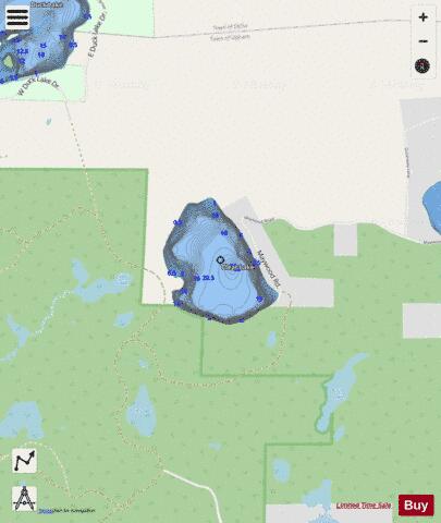 Clear Lake depth contour Map - i-Boating App - Streets