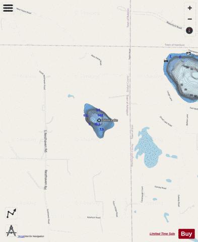 Collins Lake depth contour Map - i-Boating App - Streets