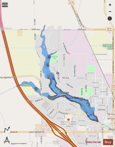 Lake Como depth contour Map - i-Boating App - Streets