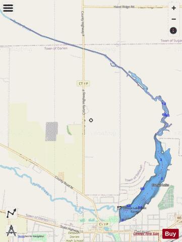 Comus Lake depth contour Map - i-Boating App - Streets