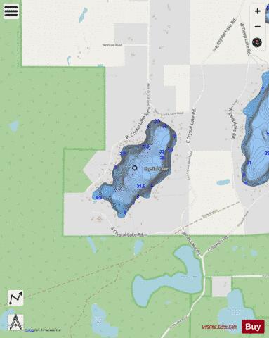 Crystal Lake F depth contour Map - i-Boating App - Streets