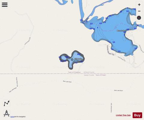 Cub Lake depth contour Map - i-Boating App - Streets