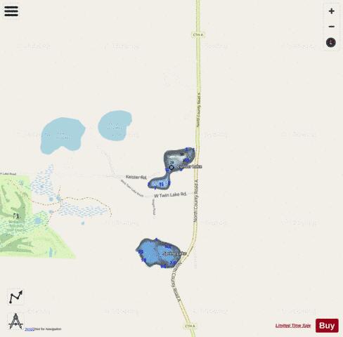 Currier Lake depth contour Map - i-Boating App - Streets