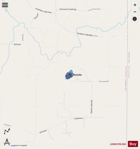 Deans Lake depth contour Map - i-Boating App - Streets