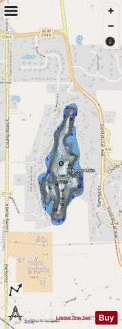 Deneveu Lake depth contour Map - i-Boating App - Streets