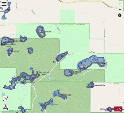 Dumke Lake depth contour Map - i-Boating App - Streets