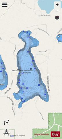 East Horsehead Lake depth contour Map - i-Boating App - Streets