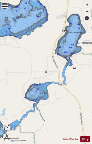 Chain Lake + Echo Lake depth contour Map - i-Boating App - Streets