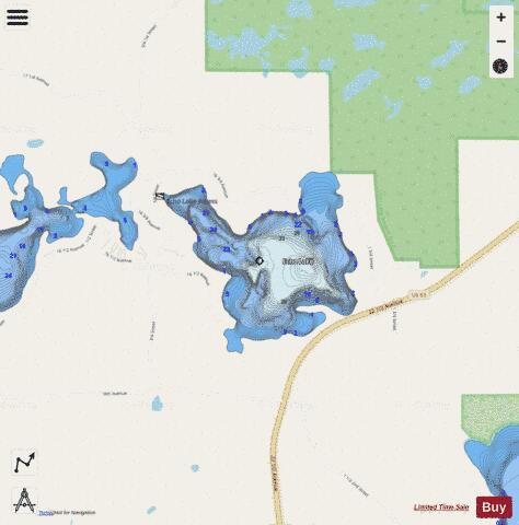 Echo Lake B depth contour Map - i-Boating App - Streets