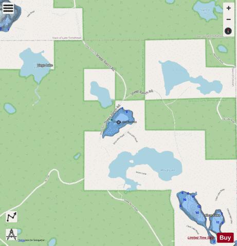 Elna Lake depth contour Map - i-Boating App - Streets