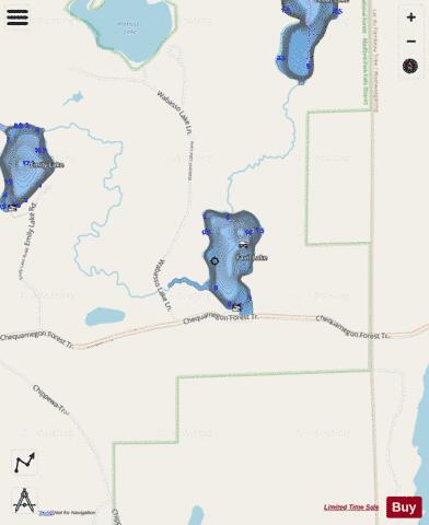 Favill Lake depth contour Map - i-Boating App - Streets