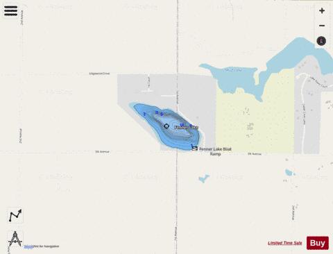 Fenner Lake depth contour Map - i-Boating App - Streets