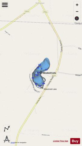Glisezinski Lake depth contour Map - i-Boating App - Streets