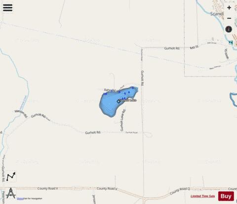 Gurholt Lake depth contour Map - i-Boating App - Streets