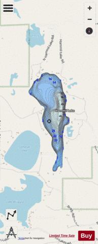 Hammil Lake depth contour Map - i-Boating App - Streets