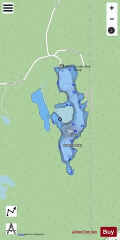 Harmon Lake depth contour Map - i-Boating App - Streets