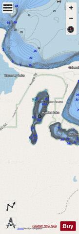 Harriet Lake depth contour Map - i-Boating App - Streets