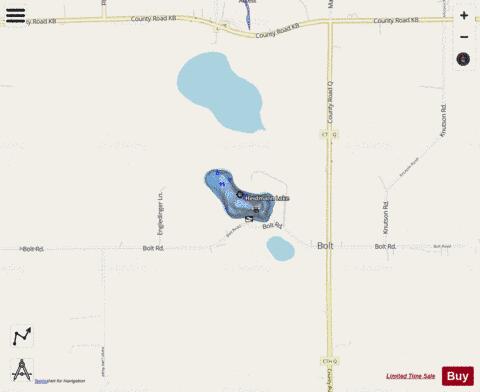 Heidmann Lake depth contour Map - i-Boating App - Streets