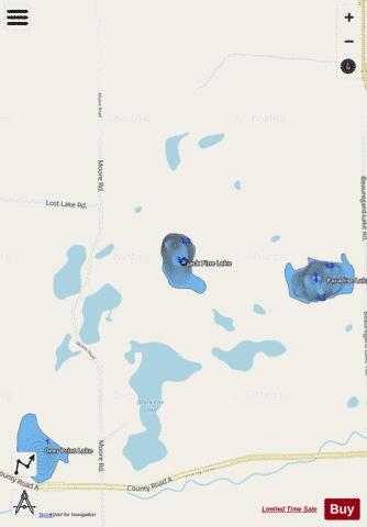 Jack Pine Lake depth contour Map - i-Boating App - Streets