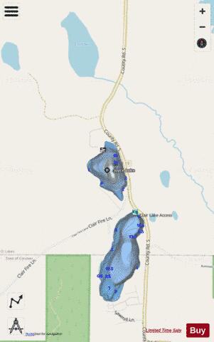 Joyce Lake depth contour Map - i-Boating App - Streets