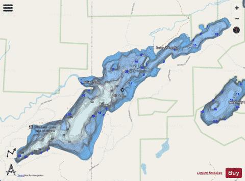 Julia Lake depth contour Map - i-Boating App - Streets