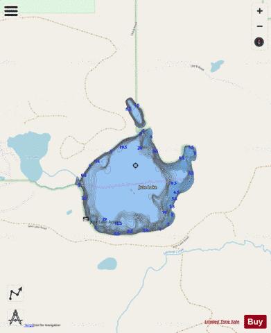 Jute Lake depth contour Map - i-Boating App - Streets