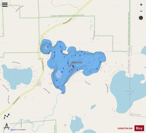 Kathan Lake depth contour Map - i-Boating App - Streets